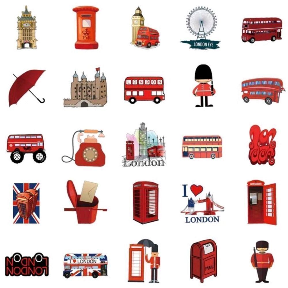 London England Assorted Stickers - Picture 4 of 6